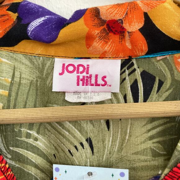Vintage Jodi HIlls Bright Tropical Button Up Shirt - Picture 6 of 6